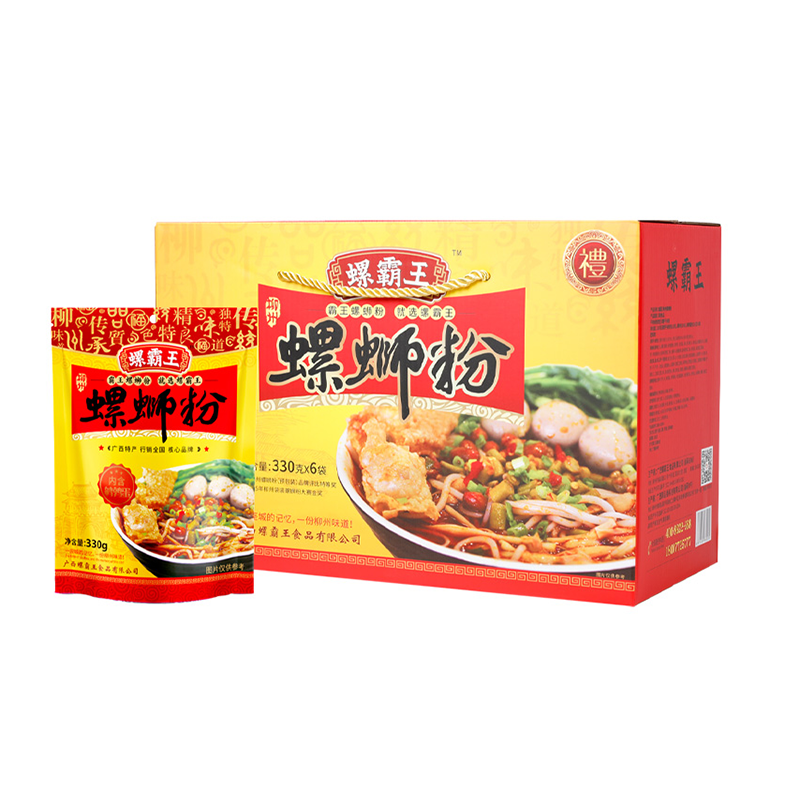 螺霸王原味螺蛳粉330g*6 单位：盒 香槟金
