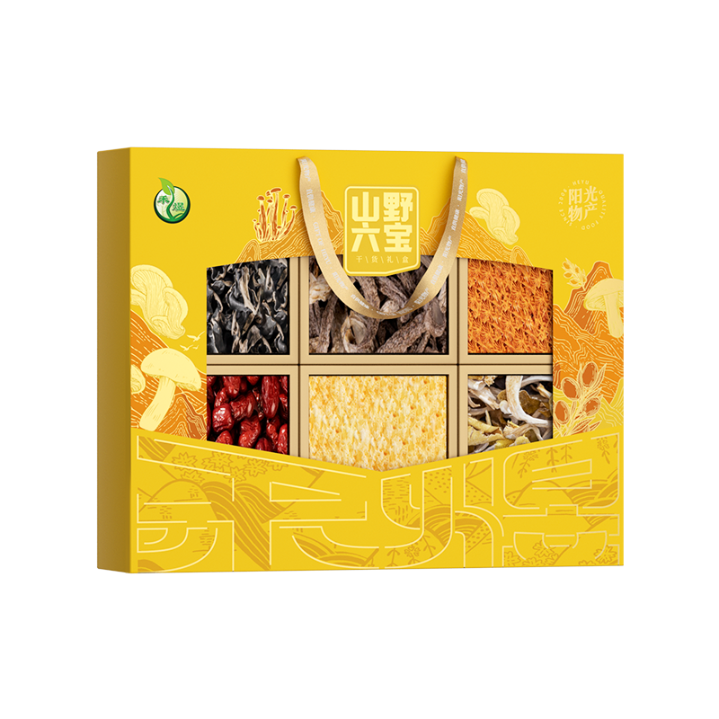禾煜（HEYU）山野六宝-干货礼盒455g单位：盒 黄色