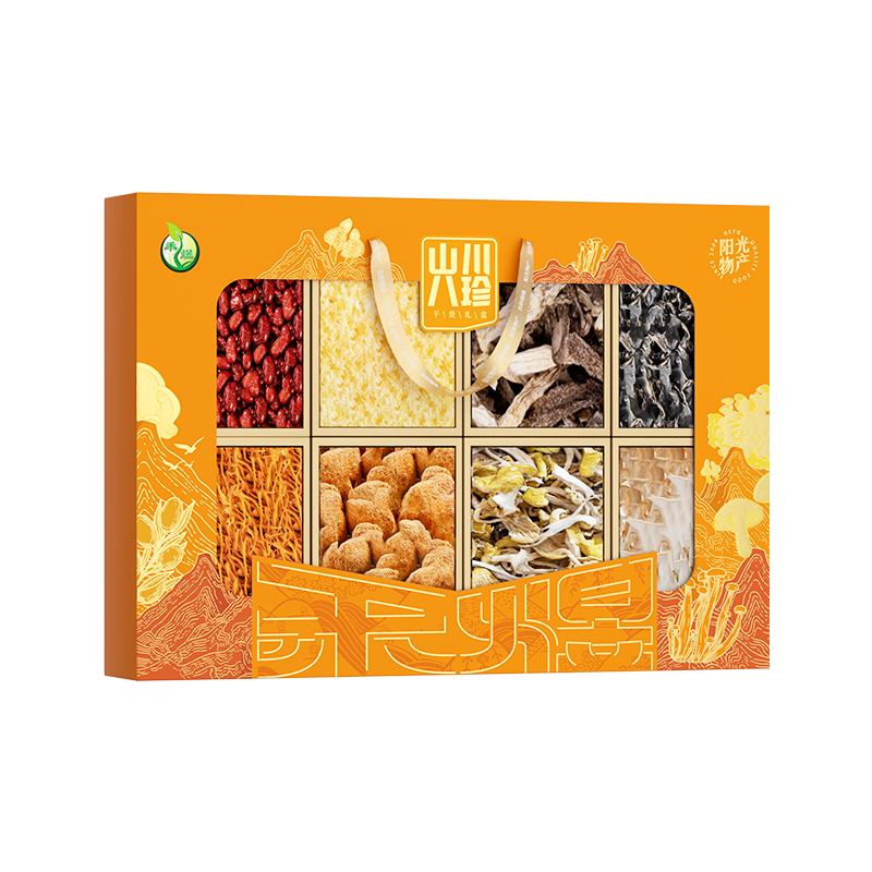 禾煜（HEYU）山川八珍-干货礼盒565g单位：盒 黄色
