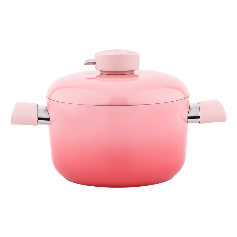 灵菲尔FRPC-TQ20 淘气锅20cm汤锅不粘锅小型双耳炖煮锅加厚铝锅（单位：个） 淘气粉