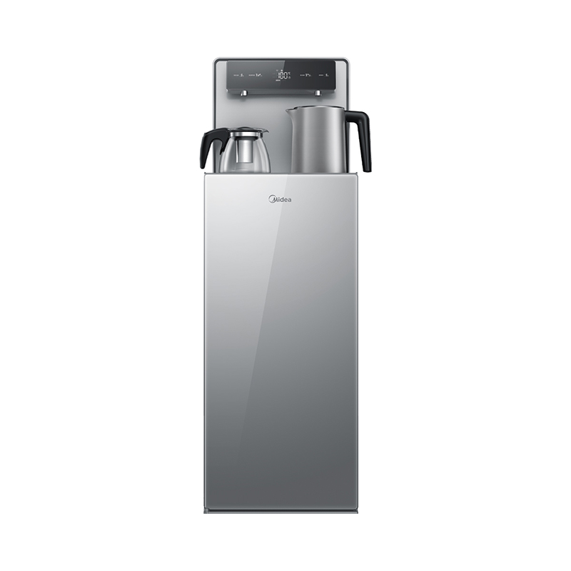 美的（Midea）茶吧机 家用饮水机办公多功能下置式桶装水茶水机 冷热型  YD1906S-X（单位：台） 银色