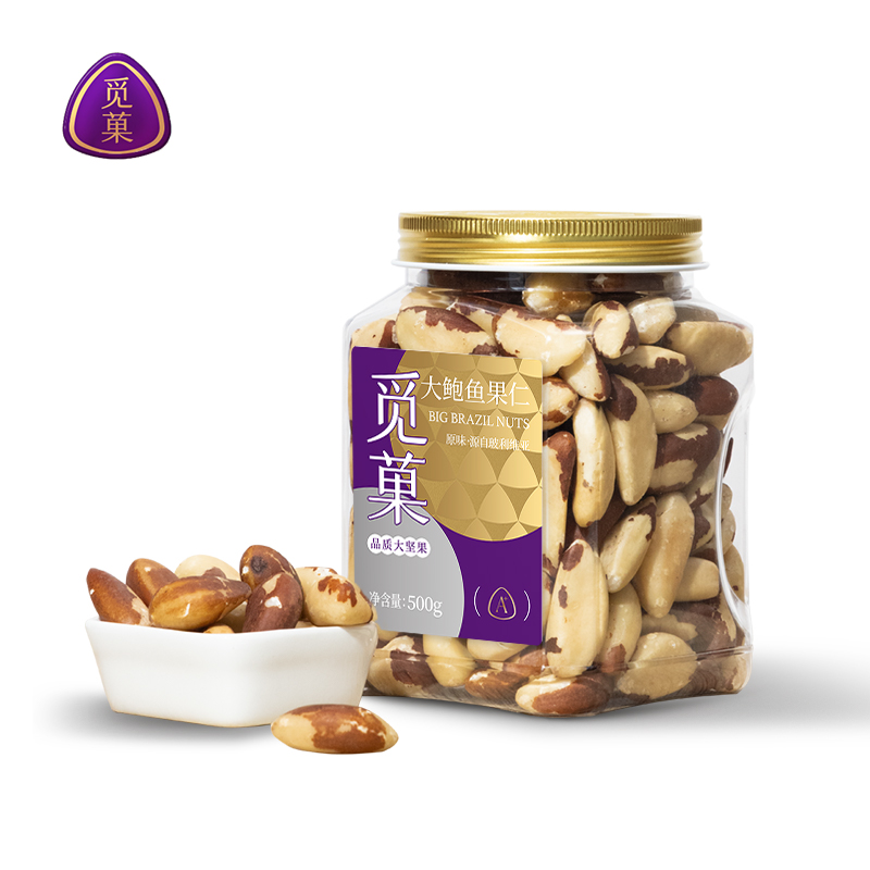 觅菓（miguo） 500 g 鲍鱼果仁富硒坚果A+ 白色（单位：罐）
