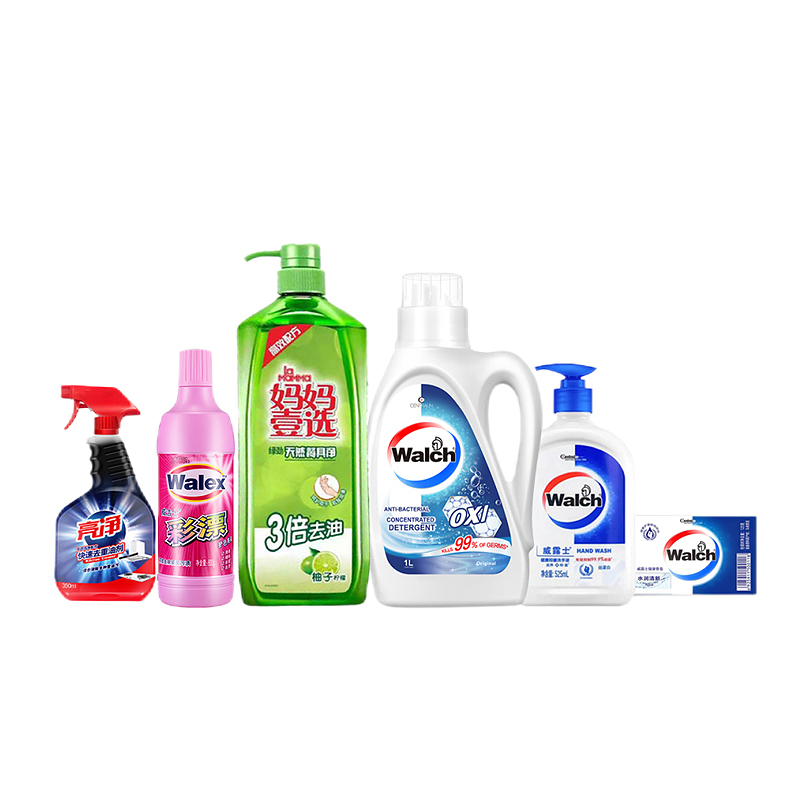 威露士洗护清洁套装24ZSW03-BX 六件套（1.28kg+600g+1L+125g+525ml+350ml）  单位：套 混色