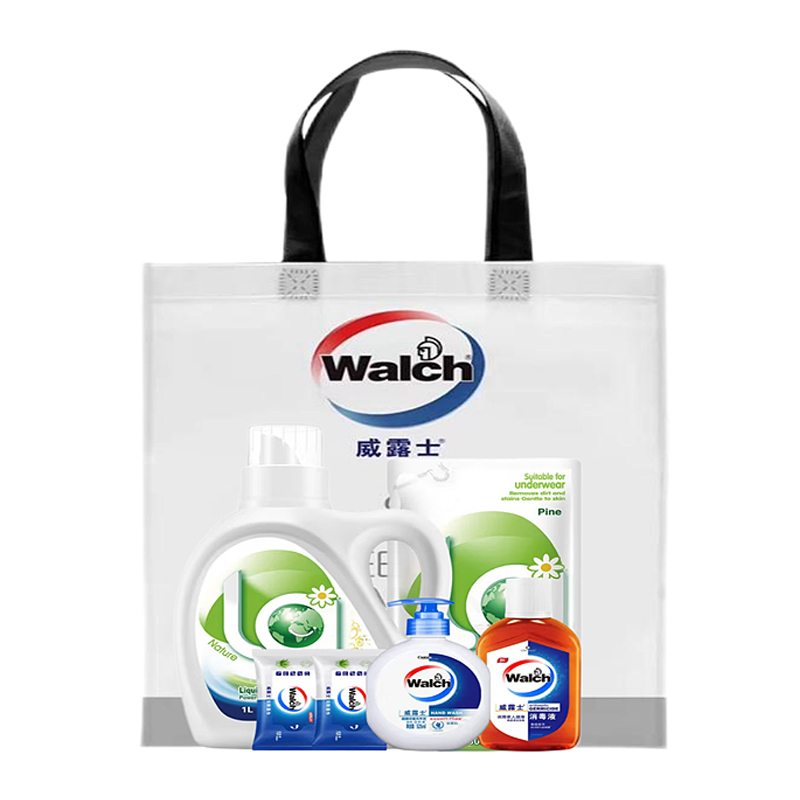 威露士洗护消毒套装JDGQ03-DB六件套（1L+500ml+525ml+10片*2+170ml）单位：套 混色