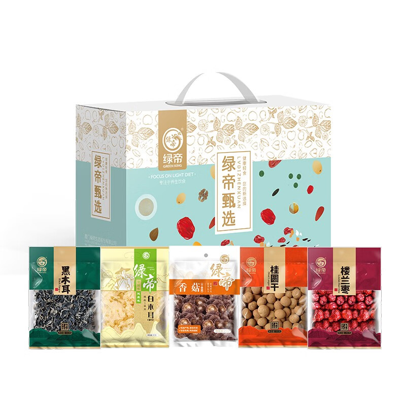 绿帝（GREEN KING） 甄选山珍礼 785g 干货礼盒 拿铁色（单位：盒）