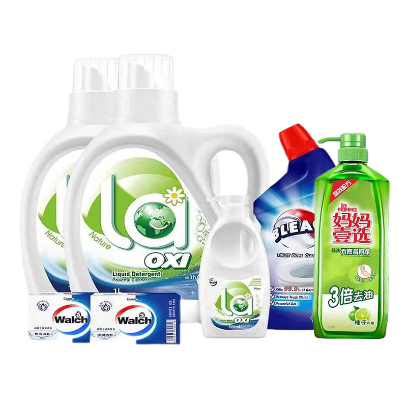 威露士清洁套装ZH046-DB七件套（1L*2+1.28kg+125g*2+600ml+500ml ） 单位：套 混色