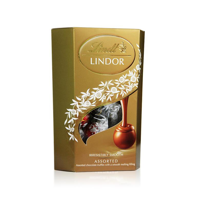 Lindt瑞士莲LINDOR软心精选巧克力16粒分享装200克 单位：盒 拿铁色