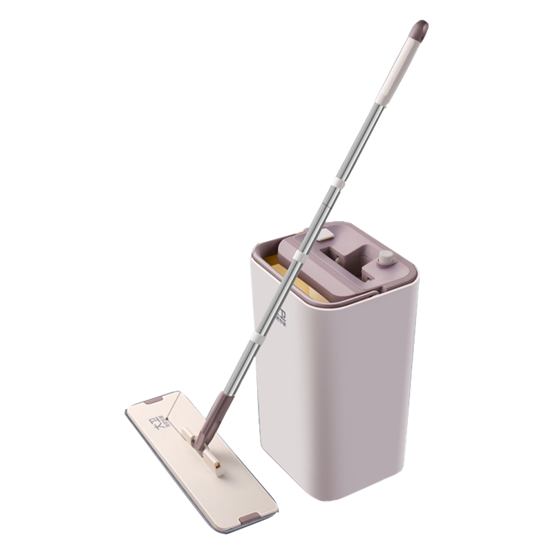 大卫免手洗平板拖把木地板刮刮桶拖布干湿两用Z9-2（单位：套） 米白色