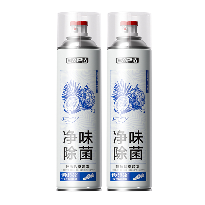 巨奇（JUQI）鞋袜除臭剂白皂味360ml*2瓶（单位：瓶） 蓝色