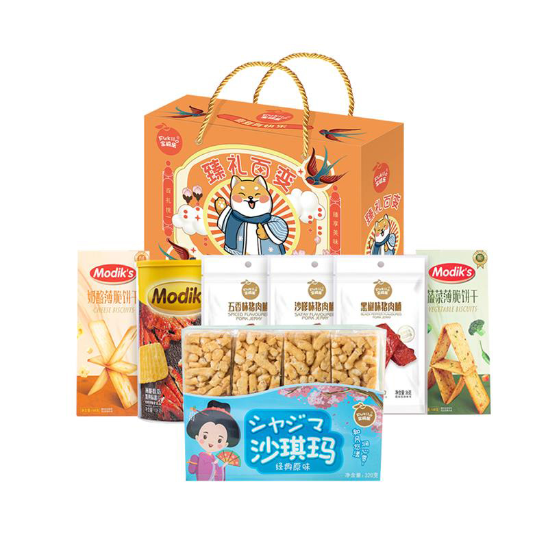 富崎乐（Fukilo） 臻礼百变礼盒 872g 零食礼盒 拿铁色（单位：盒）