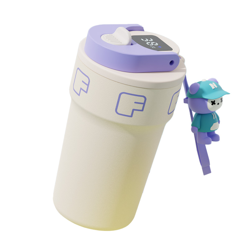 上亨（shangheng）保温杯SHZH-CFB018（单位：个）【智能数显】 550ML 暮光白