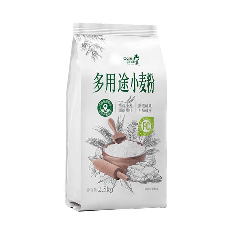 典选 北大荒麦芯粉2.5Kg/袋 本白色