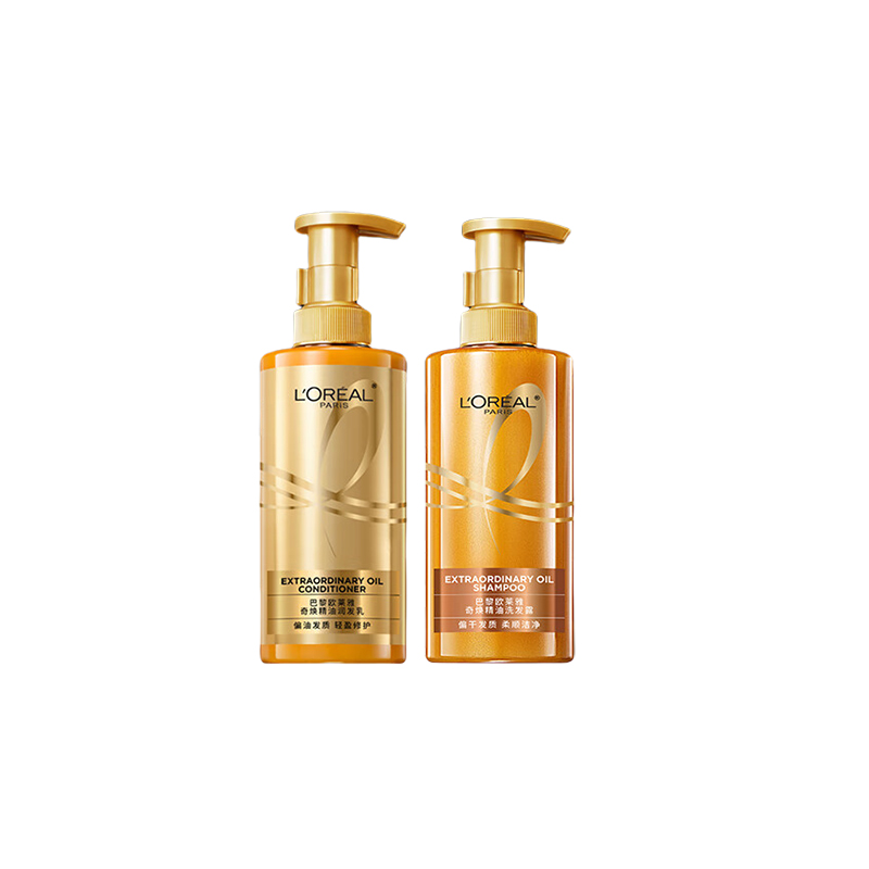 欧莱雅（LOREAL)大金瓶洗护套装(洗发水440ml+护发素440ml)(单位：套） 金色