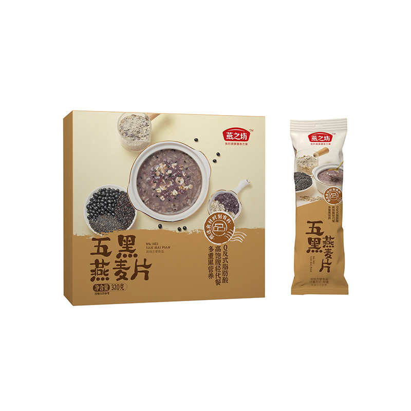 燕之坊五黑谷物燕麦片 320g（单位：盒） 拿铁色