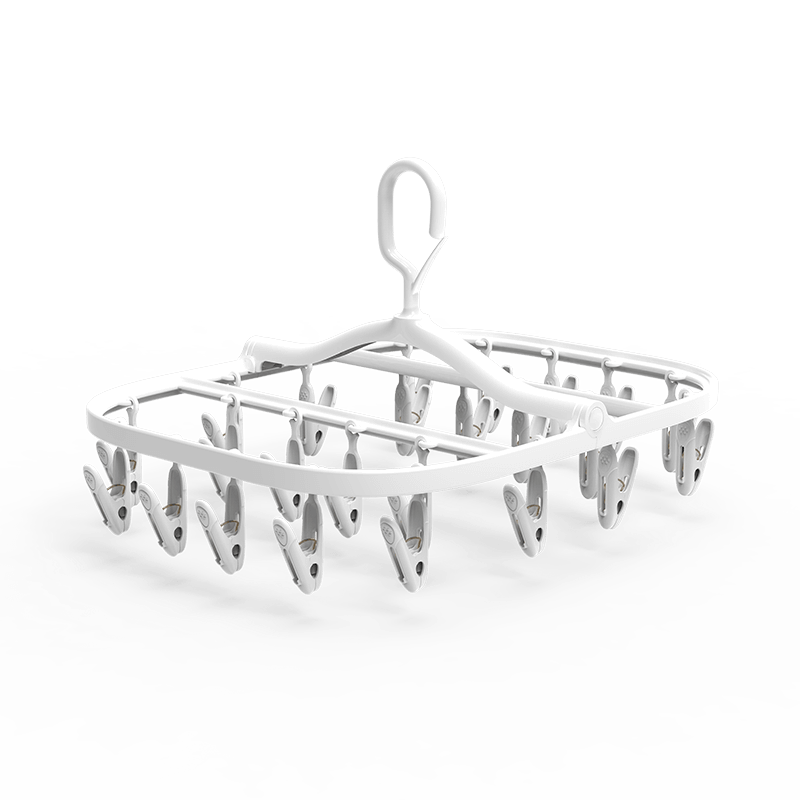 全格（Quange）LS030102折叠多夹晒架24夹（单位：个） 淡米白色