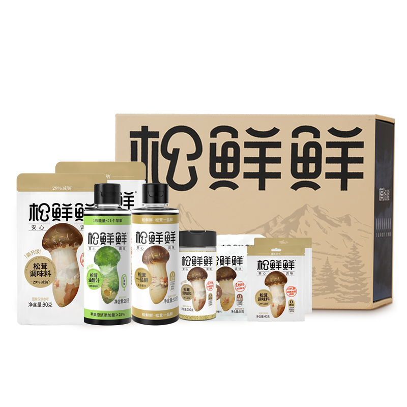 松鲜鲜聚鲜纳福-安心礼调味礼盒1060g（单位：盒） 混色
