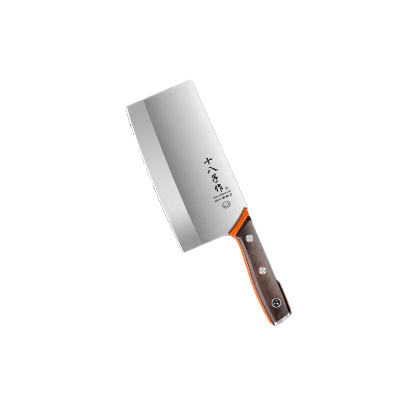 十八子作 菜刀家用刀具厨房切片切肉刀锋利切菜刀厨师阳江斩切两用刀S2387-B 相知切片刀（48庄）1把 浅灰色