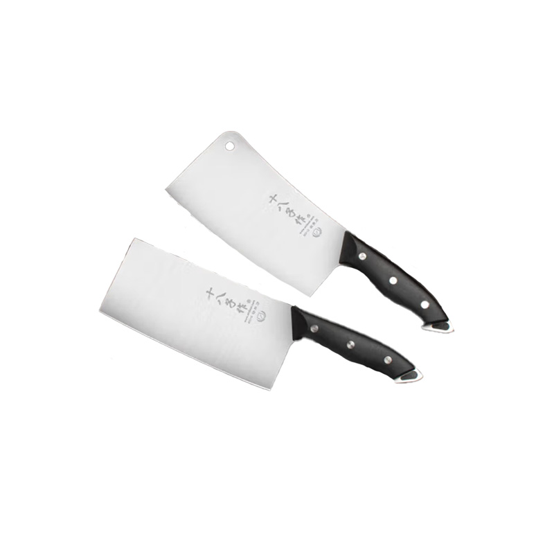 十八子作家用菜刀组合 砍骨刀切片刀SL2339-A/B 佳锐双刀组合（30庄）子木  2把1套装 浅灰色