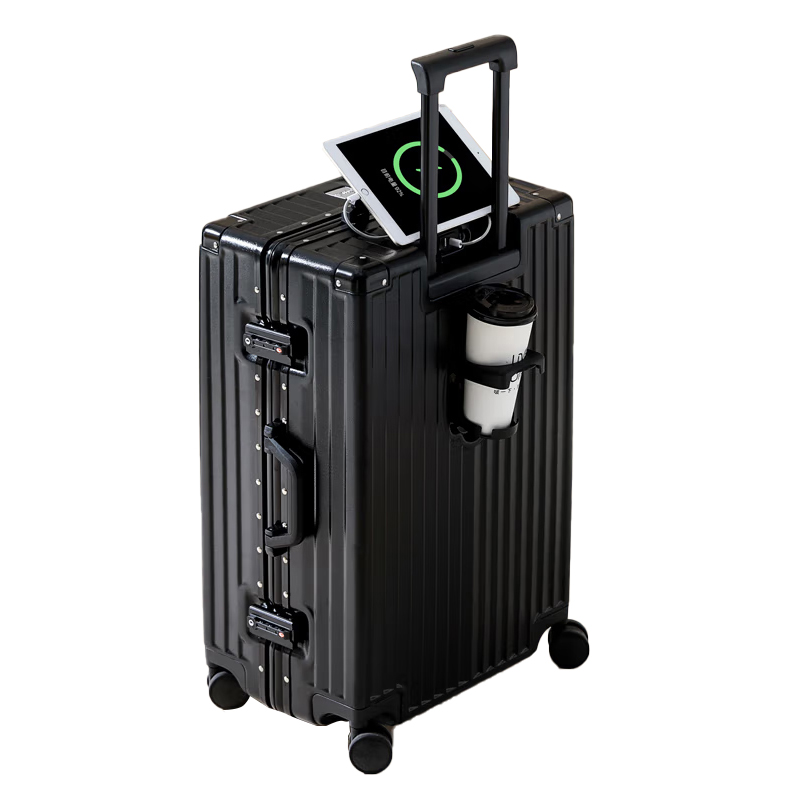 DULA DPX2090 商务系列 铝框行李箱 26寸 耀夜黑（单位：个）