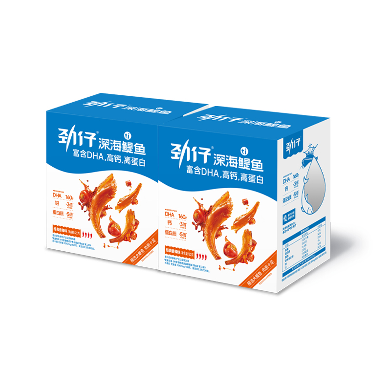 劲仔深海鳀鱼休闲零食经典香辣味（单位：组） 深蓝色 经典香辣味122g/盒*2盒