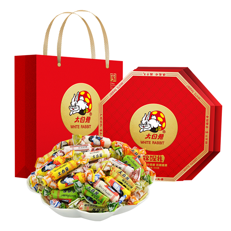 大白兔奶糖锦鲤礼600g/盒（单位：盒） 红色
