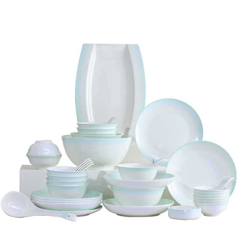 朵彩（DOCARE） DC-B3806T 38头 骨质瓷餐具 白色（单位：套）