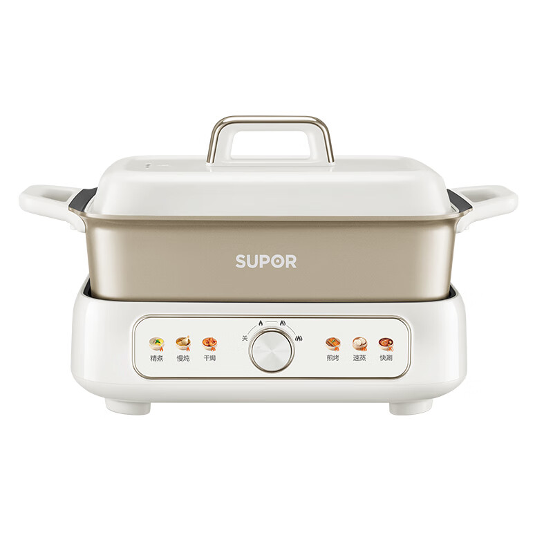 苏泊尔（SUPOR）家用电火锅5L大容量分体式H50FK902A（单位：台） 米白色