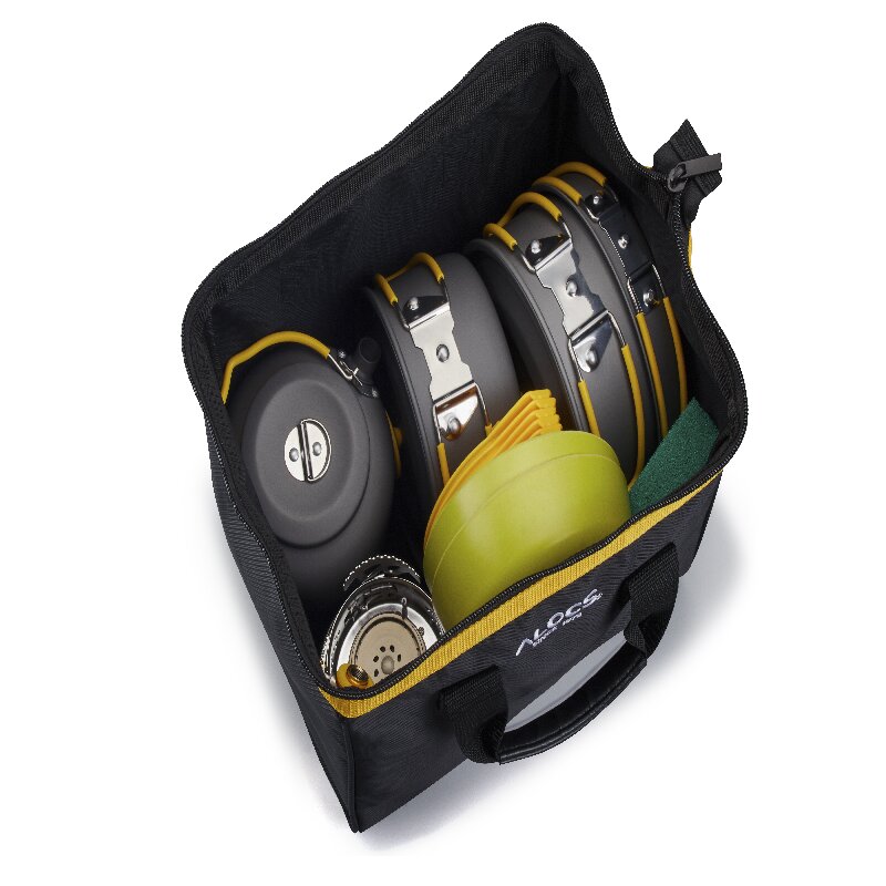 爱路客CW-C47-37荒野露营装备套装便携户外锅具炉具全套（单位：套） 深空灰