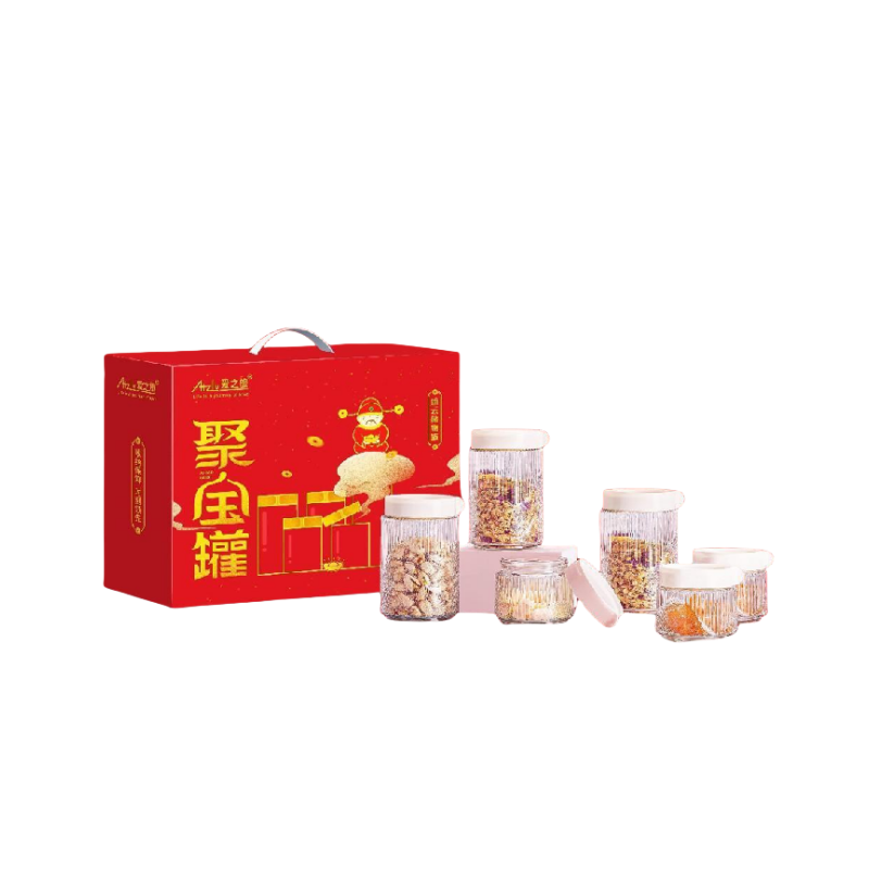 爱之旅升罐发财 流云储物罐6件套   单位：套 红色