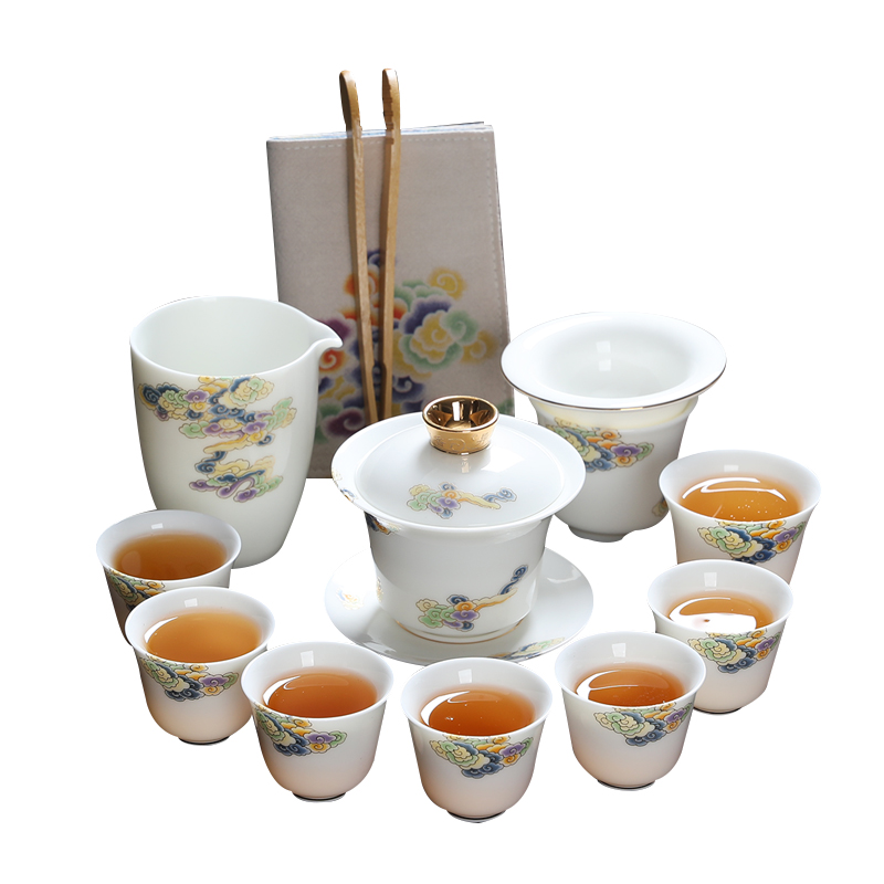 MULTIPOTENT YQ-CFTC-ZTCJ-202110-01 12头 整套茶具白瓷 混色（单位：套）