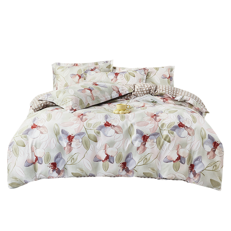 唐纳家纺 艾绒棉四件套-浅语悠悠TN-KT24040被  套:200*230CM 床  单:230*250CM 枕  套:48*74CM*2 混色