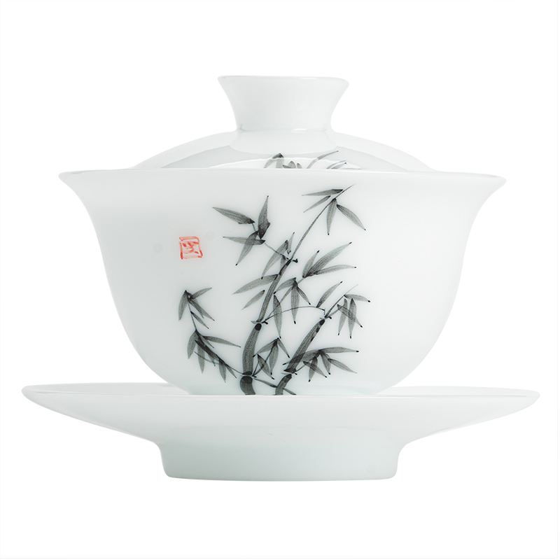 MULTIPOTENT JHY08-07 160ml 节节高升三才盖碗 白色（单位：套）