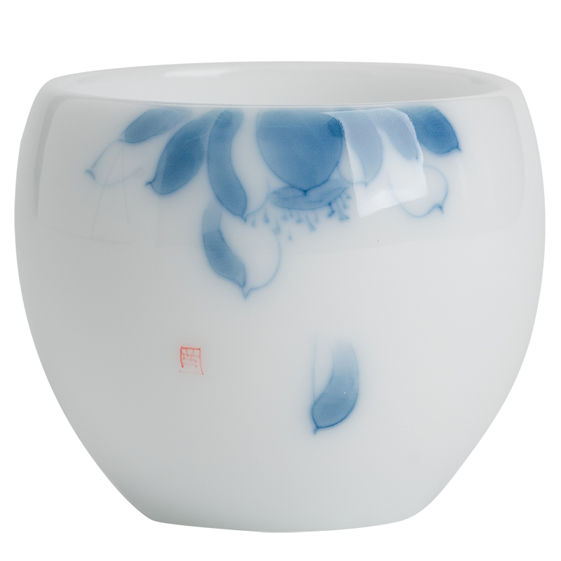 MULTIPOTENT JHY08-05 110ml 茶杯手绘荷莲绽放 白色（单位：个）