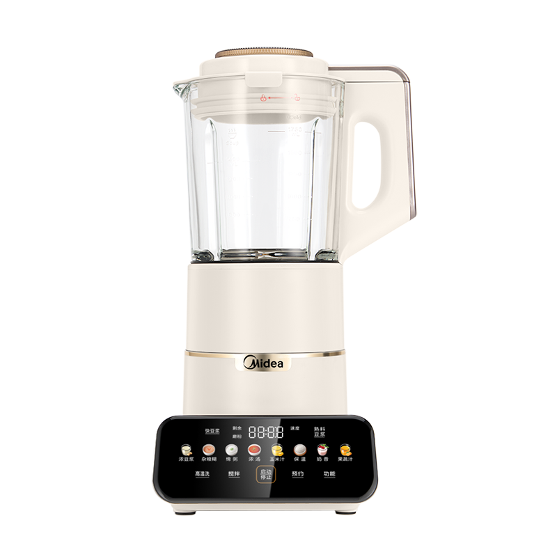 美的（Midea）破壁机 低音破壁机豆浆机家用可拆洗1.75L容量榨汁机 MJ-PB1S1（单位：台） 白色