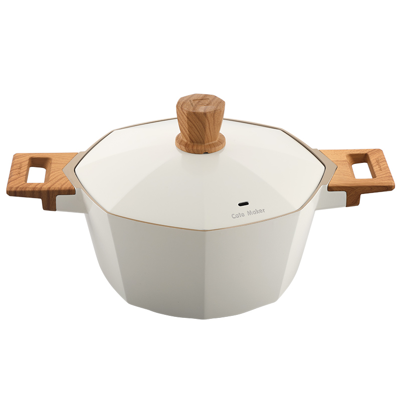 卡特马克陶瓷八角汤锅GYL-BJTC24TWH  24CM（个） 本白色