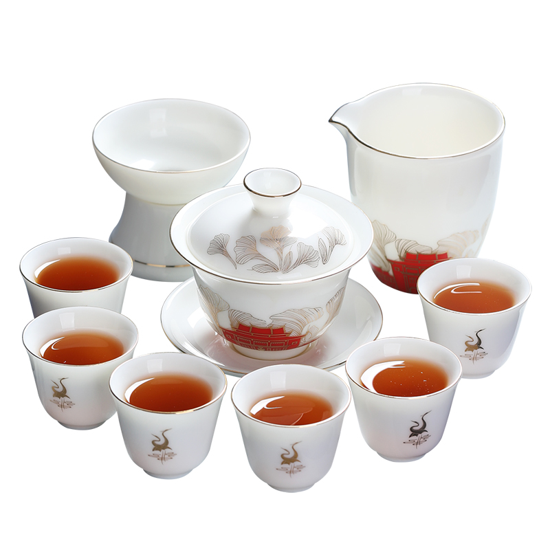 MULTIPOTENT YQ-CJF-ZTCJ-202111-07 9头 整套茶具中国风 白色（单位：套）