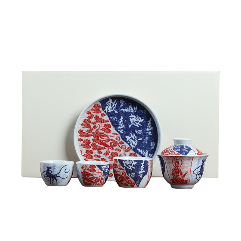 MULTIPOTENT SZCF09-02 5头 整套茶具飞天盖碗三杯 混色（单位：套）