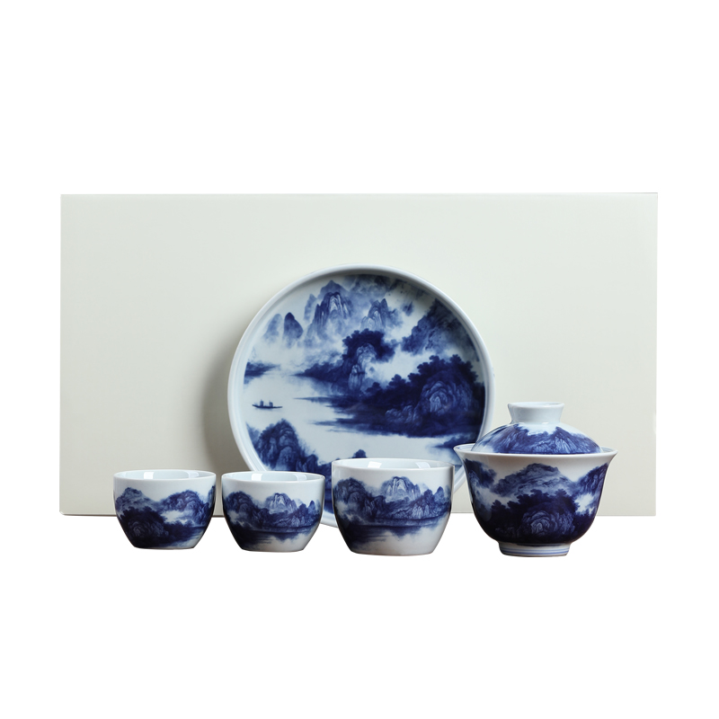 MULTIPOTENT SZCF09-03 5头 整套茶具山水盖碗三杯 混色（单位：套）