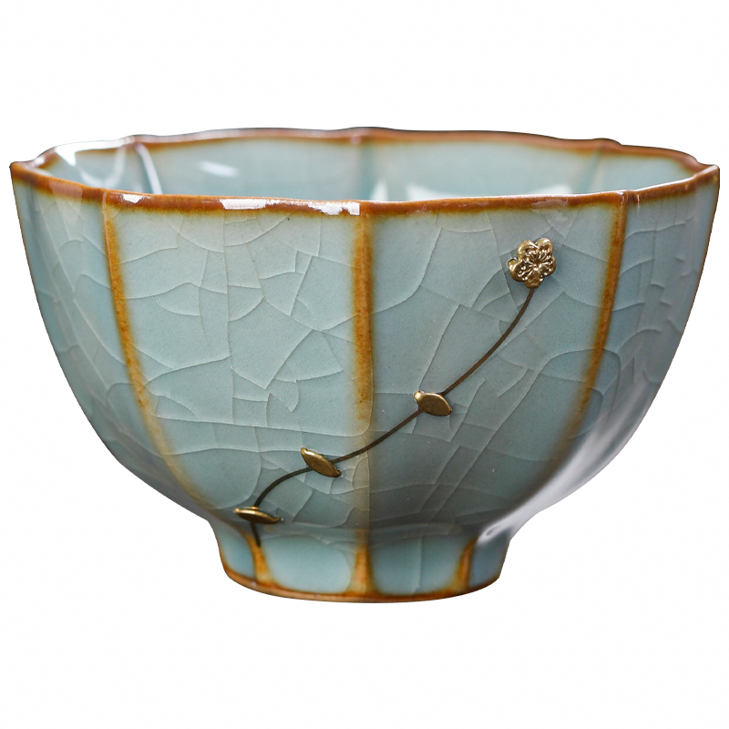 MULTIPOTENT YQ-CD-CB-202201-01 100ml 茶杯天青哥窑镶银自在 水蓝色（单位：个）