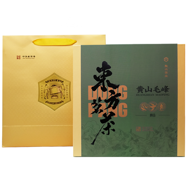 徽六 黄山毛峰 240g 特二级东方茗茶礼盒 绿色（单位：盒）