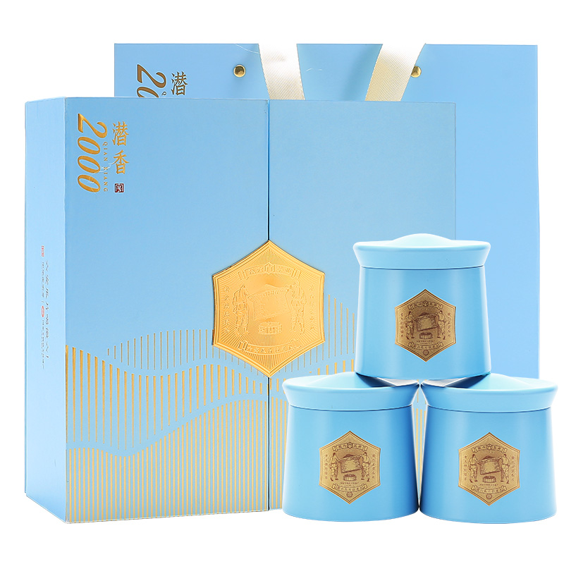 徽六 六安瓜片 240g 绿茶潜香2000礼盒 天蓝色（单位：盒）