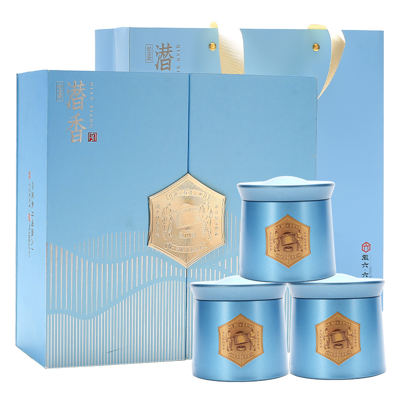 徽六 六安瓜片 240g 绿茶潜香纪念款礼盒 天蓝色（单位：盒）