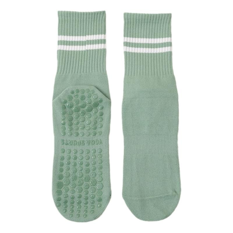 唯卡洛 24135 棉 防滑瑜伽袜普拉提袜 均码 浅绿色（单位：双）