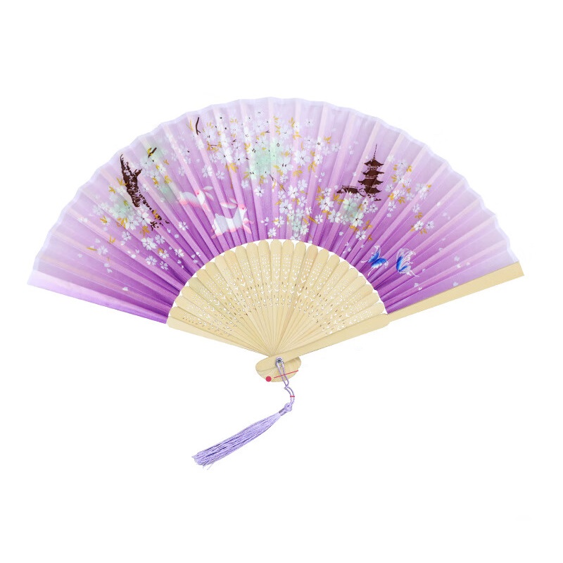 得印（befon） 2843 折叠扇 扇子 紫色（单位：个）