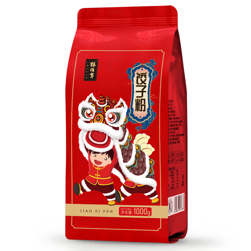 粮佰年 禧福迎面系列 1KG 饺子面粉  红色（单位：袋）