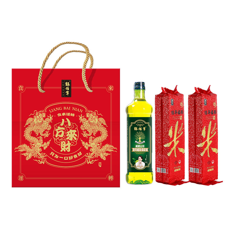 粮佰年 八方来财系列 2.5kg 油米礼盒B 红色（单位：盒）