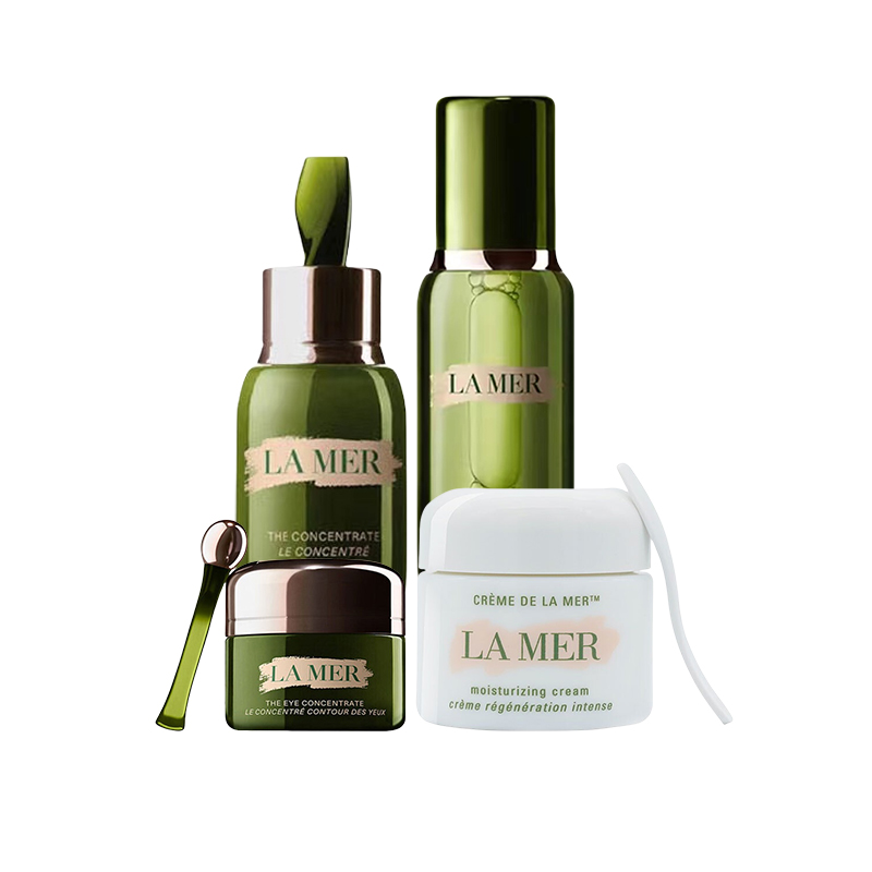  海蓝之谜（LA MER） 高端 水150ml+眼霜15ml+精华露50ml+面霜30ml 明星修护套装 军绿色（单位：套）