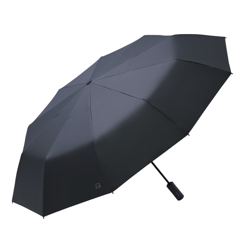 天堂 31187E 三折伞 全自动黑胶 炭铅灰（单位：把）