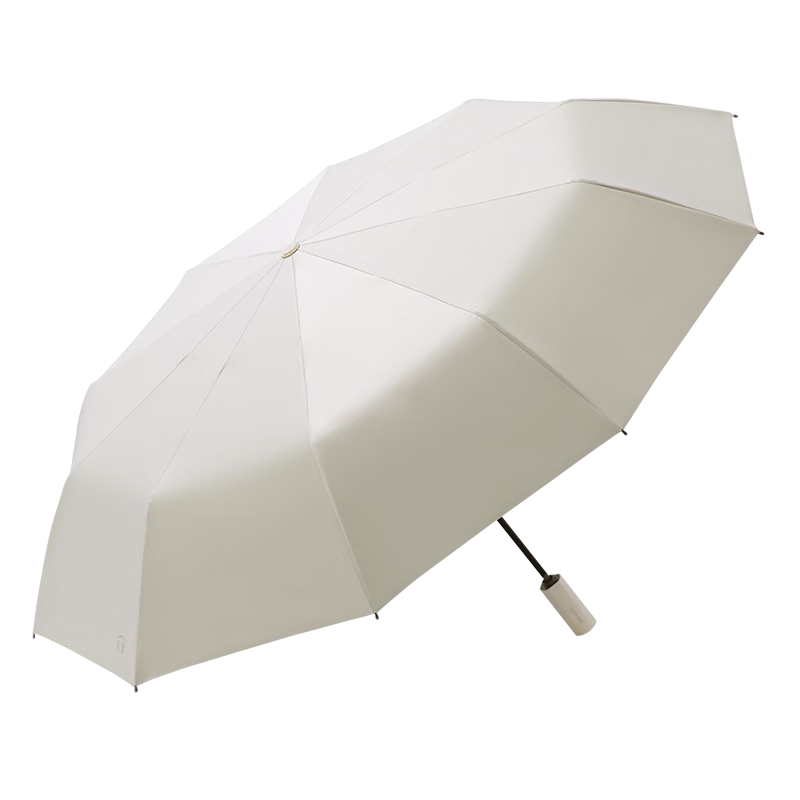 天堂 31187E 三折伞 全自动黑胶伞 甘酪白（单位：把）