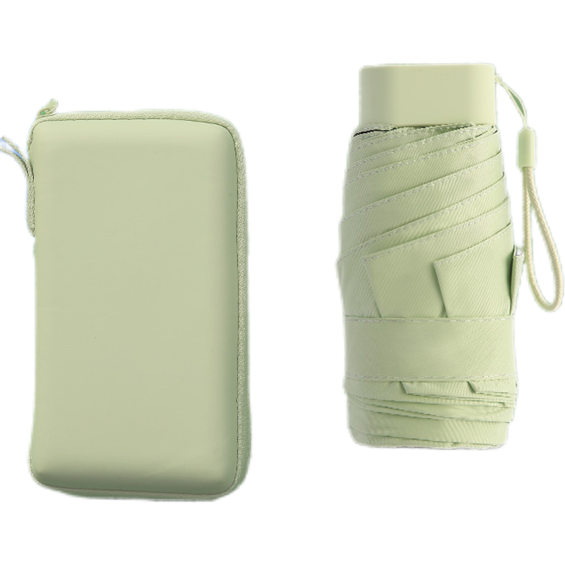 天堂 50767ET 五折伞卡片伞 轻巧便携扁伞  鳄梨绿（单位：把）